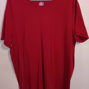 Rock & Republic Red Short Sleeve Tee Casual Crew Neck